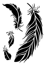 Posh Feathers Stencil